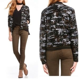 Sanctuary Sequin Bomber Jacket
